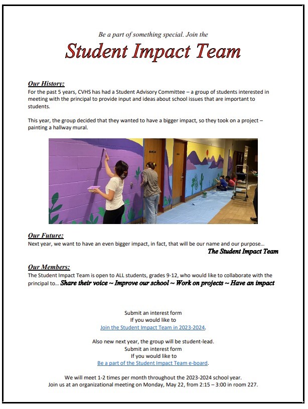 Student Impact team 