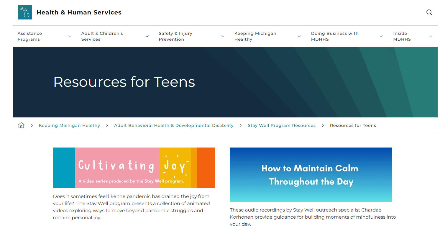 HHS Mental Health Resources