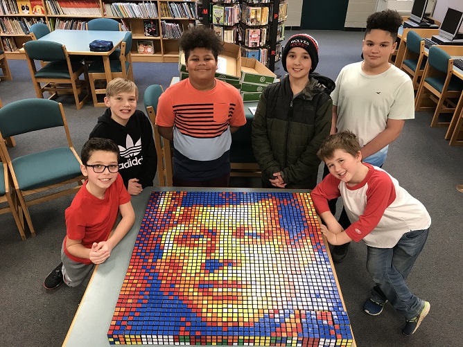 John F. Kennedy Rubik's Cube Mosaic